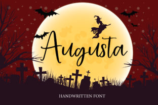 Augusta Font: A Handwritten Typeface for Halloween Design Magic