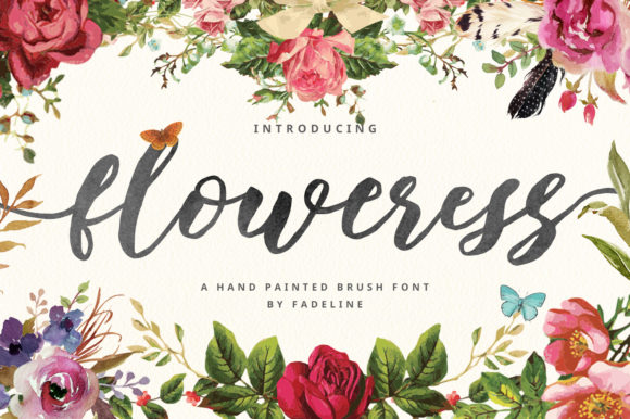 Floweress: A Romantic Handwritten Font for Creative Makers