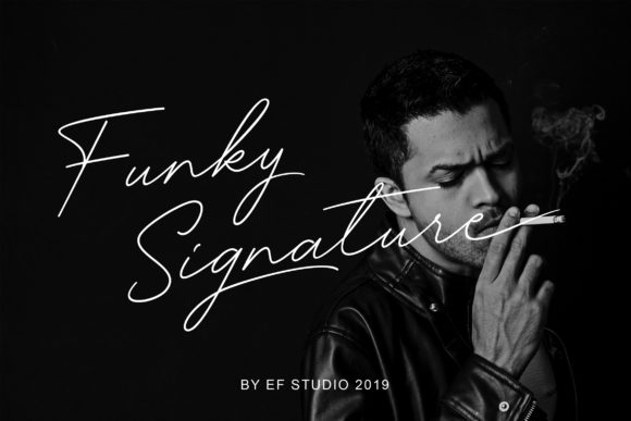 Funky Signature: A Bold Script for Creative Projects