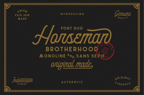 Horseman Font: A Vintage Script That Elevates Branding with Style